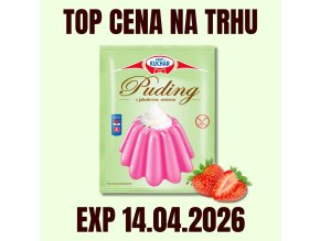 KÁVOVINY Puding jahodový 40 g EXP 14.04.2026