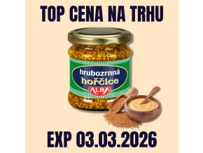 ALBA Hořčice hrubozrnná sklo 180 g PRODLOUŽENÁ EXP 03.03.2026
