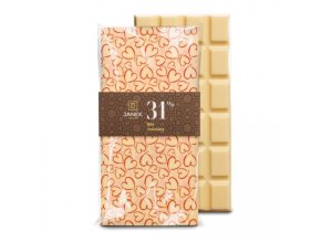 JANEK Bílá valentýnská čokoláda s potiskem 85 g 1