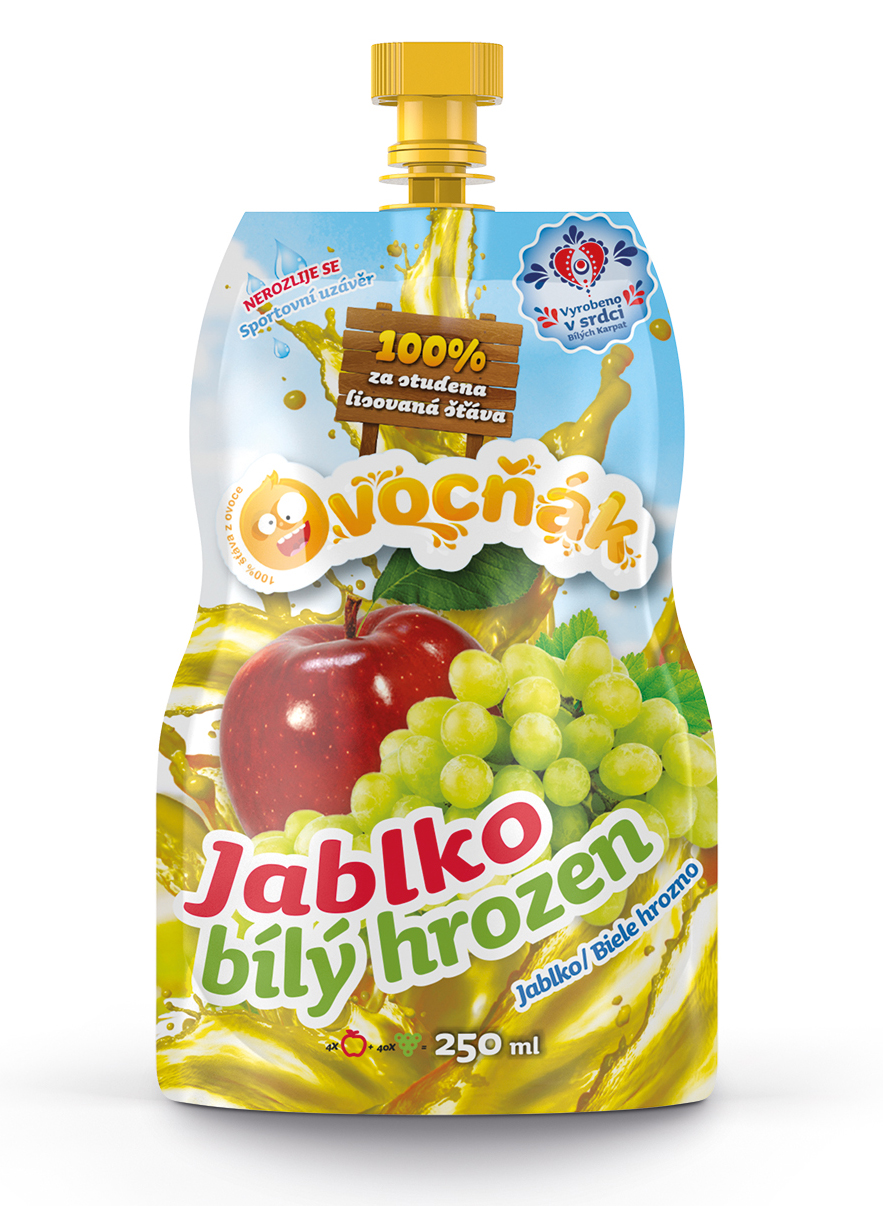 Levně Ovocňák s.r.o. OVOCŇÁK mošt Jablko - Bílý hrozen 250ml