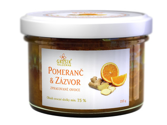 GREŠÍK Džem Pomeranč & Zázvor 215 g