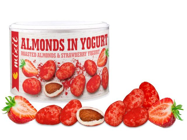 Mixit Mandle v jogurtu s jahodovým prachem 240 g Mixit Mandle v jogurtu s jahodovým prachem 240 g