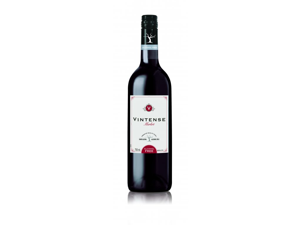 Levně Vintense - Odrůdové nealkoholické víno červené - Merlot 750 ml