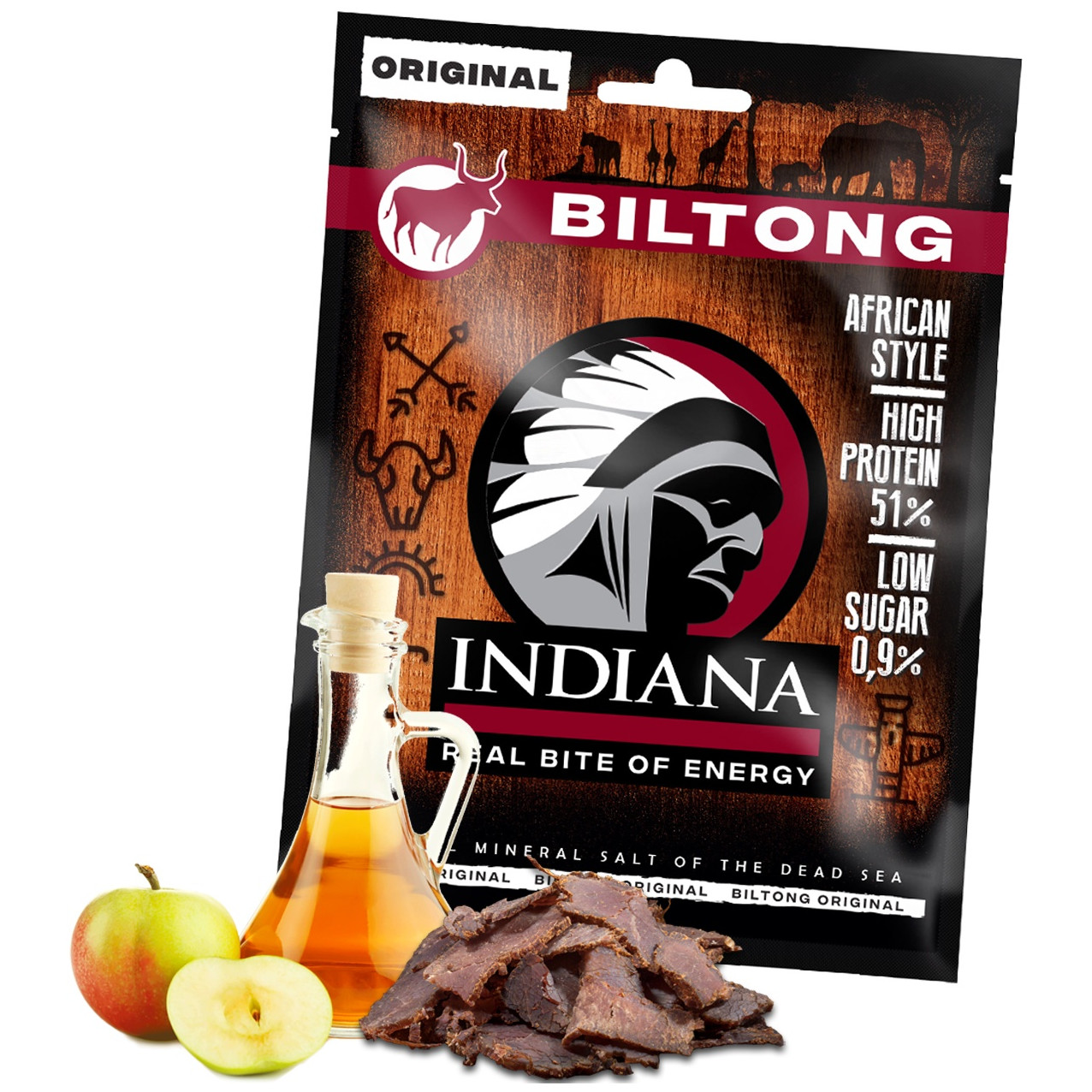 Levně INDIANA s.r.o. INDIANA Biltong Original -sušené hovězí maso 25 g