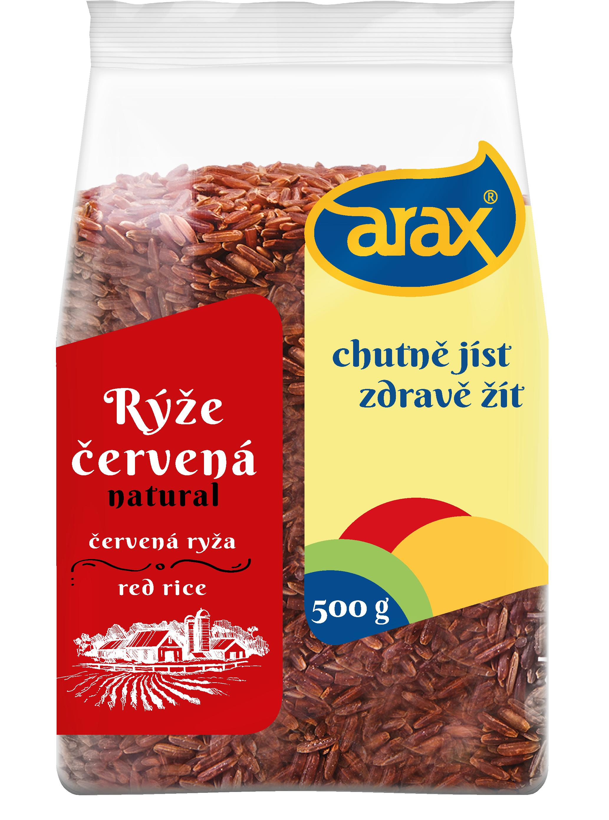 Levně ARAX Rýže červená natural 500 g