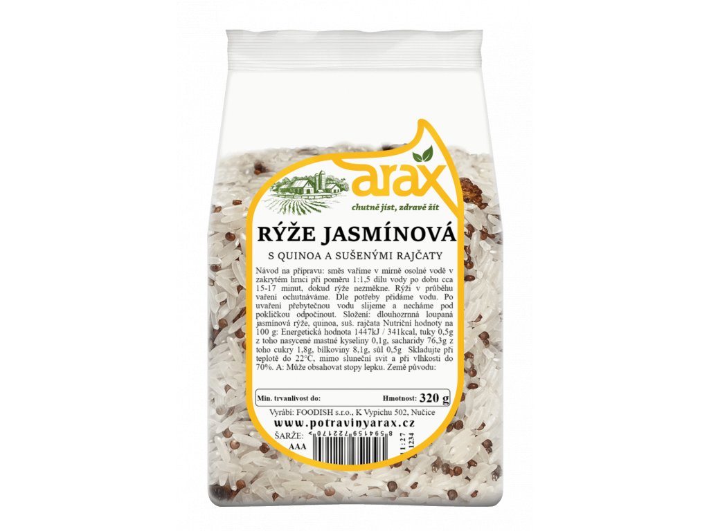 Levně ARAX Rýže jasmínová s quinoa a suš. Rajčaty 320 g