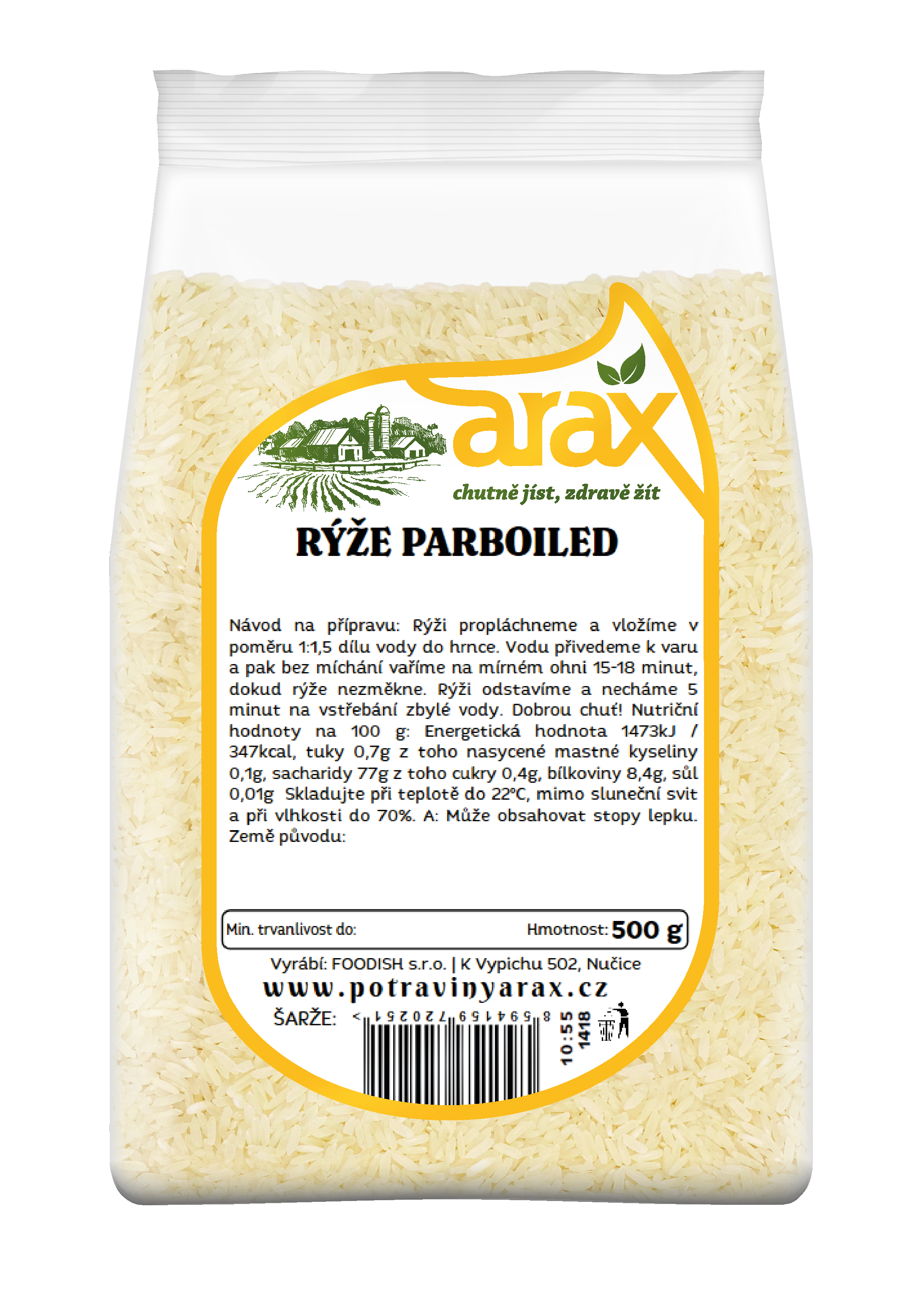Levně ARAX Rýže parboiled dlouhozrnná 500 g