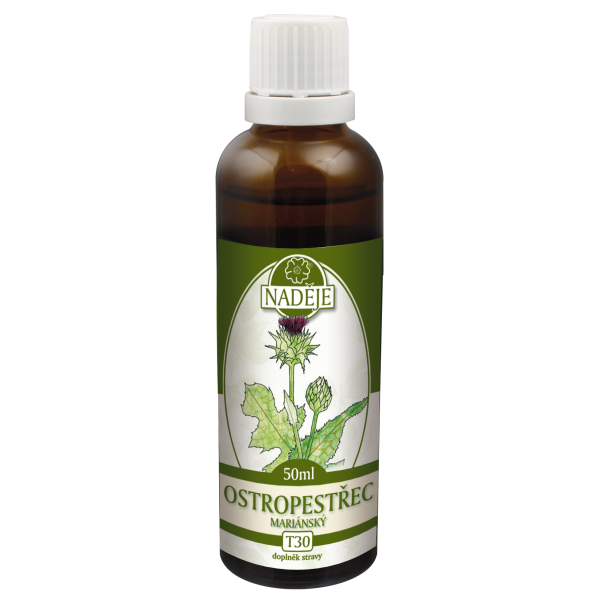 Naděje-byliny NADĚJE-PODHORNÁ Tinktura z bylin - Ostopestřec mariánský 50 ml