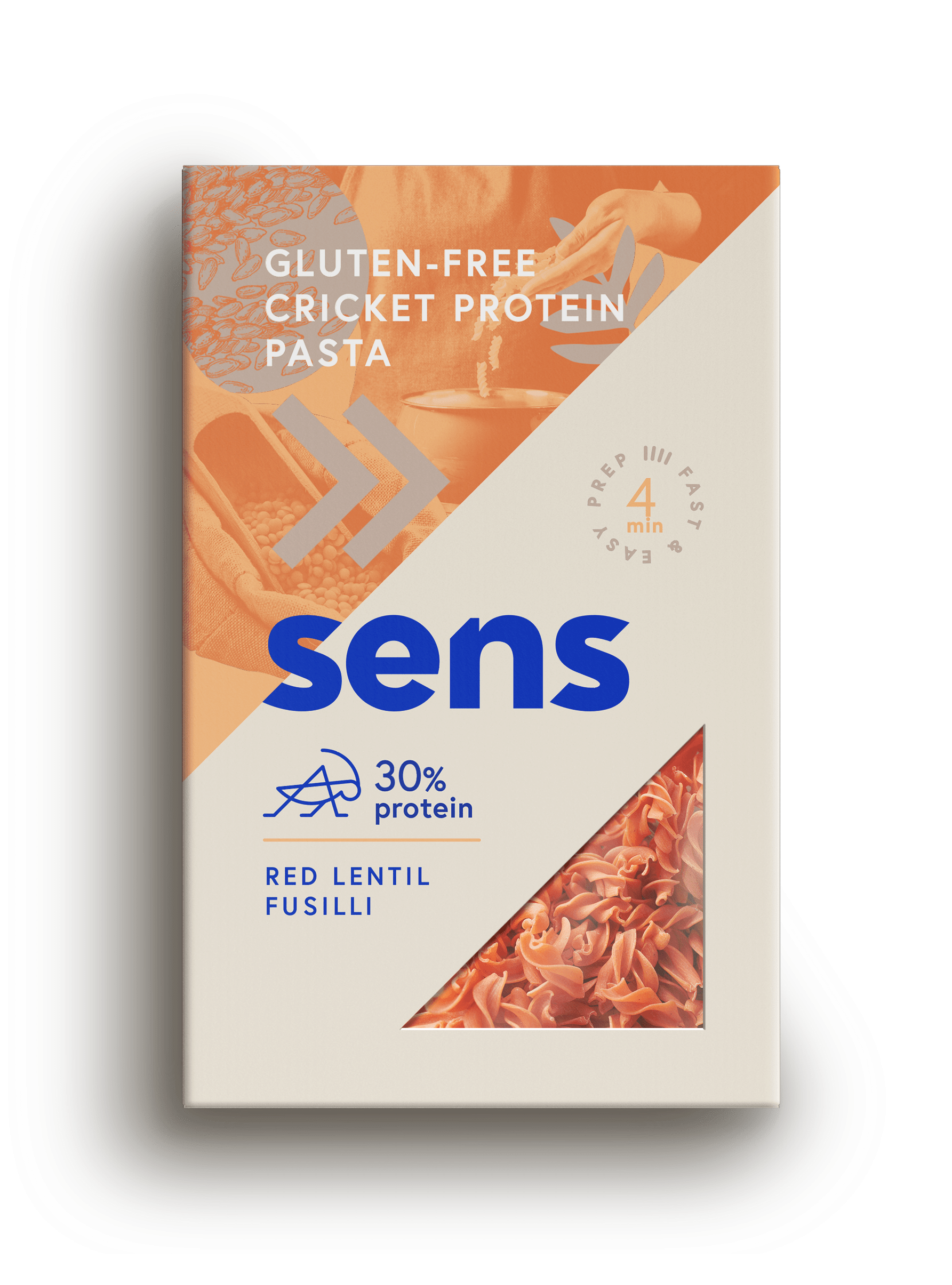 SENS Protein bezlepkové těstoviny s cvrččím proteinem - Čočkové 200 g