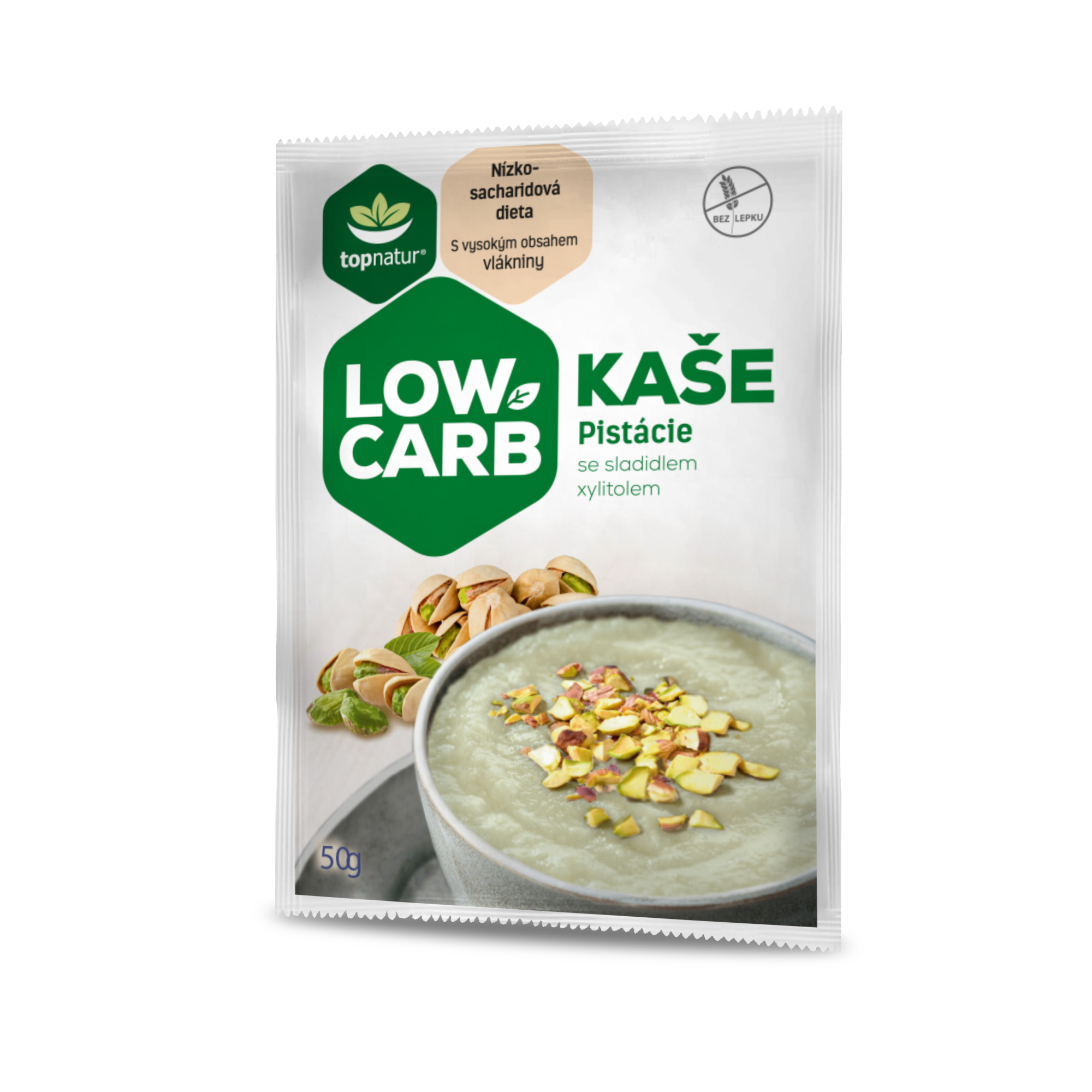 Levně TOPNATUR s.r.o. TOPNATUR LOW CARB kaše pistáciová 50 g