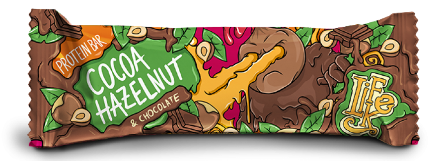 Levně LIFELIKE Protein bar Hazelnut cocoa chocolate 50 g