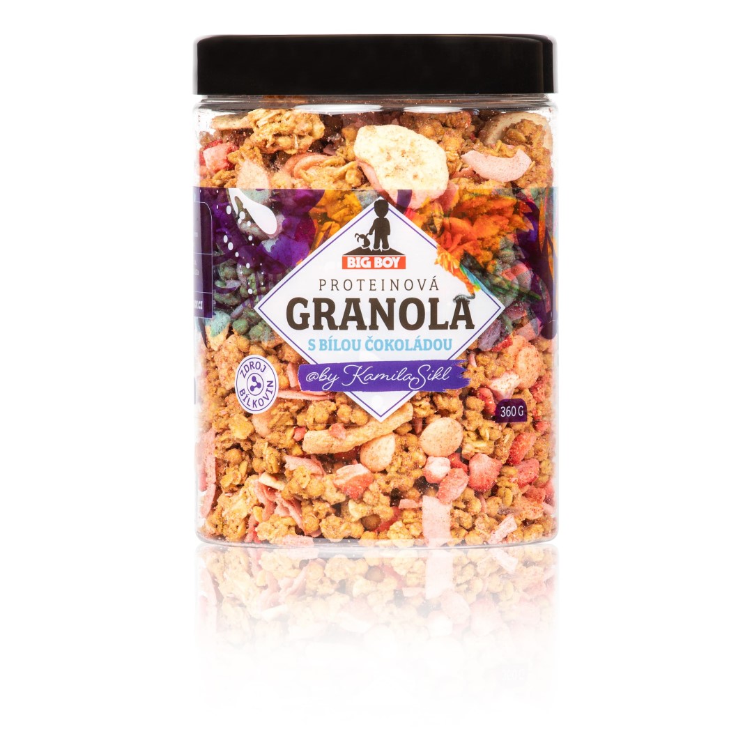 Levně BIG BOY Granola s proteinem a bílou čokoládou 360 g