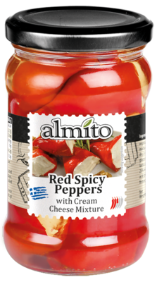 Levně Almito Sladké cherry papriky plněné sýrem 280 g