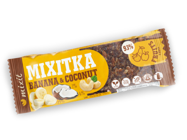 Levně MIXIT Tyčinka Mixitka bez lepku Banán + kokos 46 g