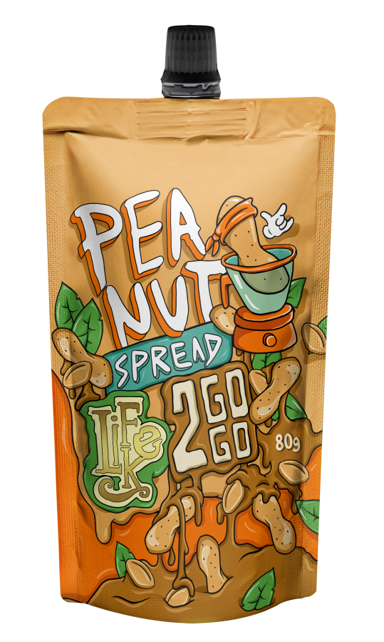 Levně LIFELIKE Peanut spread (arašídový krém) 2GOGO 80 g