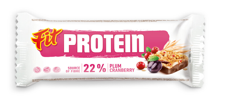 Levně Fit protein tyčinka brusinka a švestka v kakaové polevě 35 g