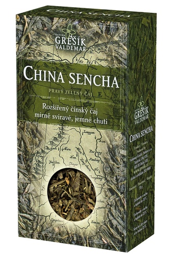 GREŠÍK China Sencha z.č. Čaje 4 světadílů krab. 70 g
