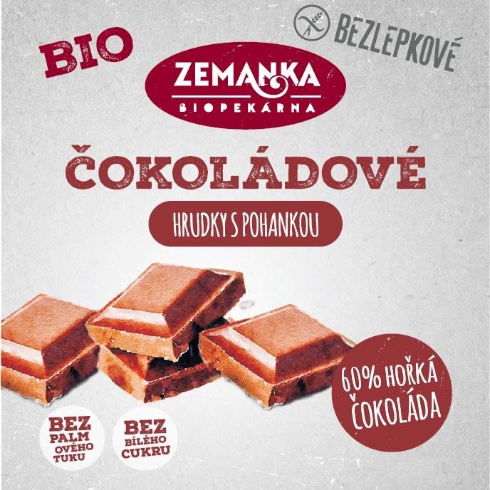 Levně Biopekárna Zemanka s.r.o. Zemanka Bezlepkové pohankové bio hrudky s čokoládou 100 g