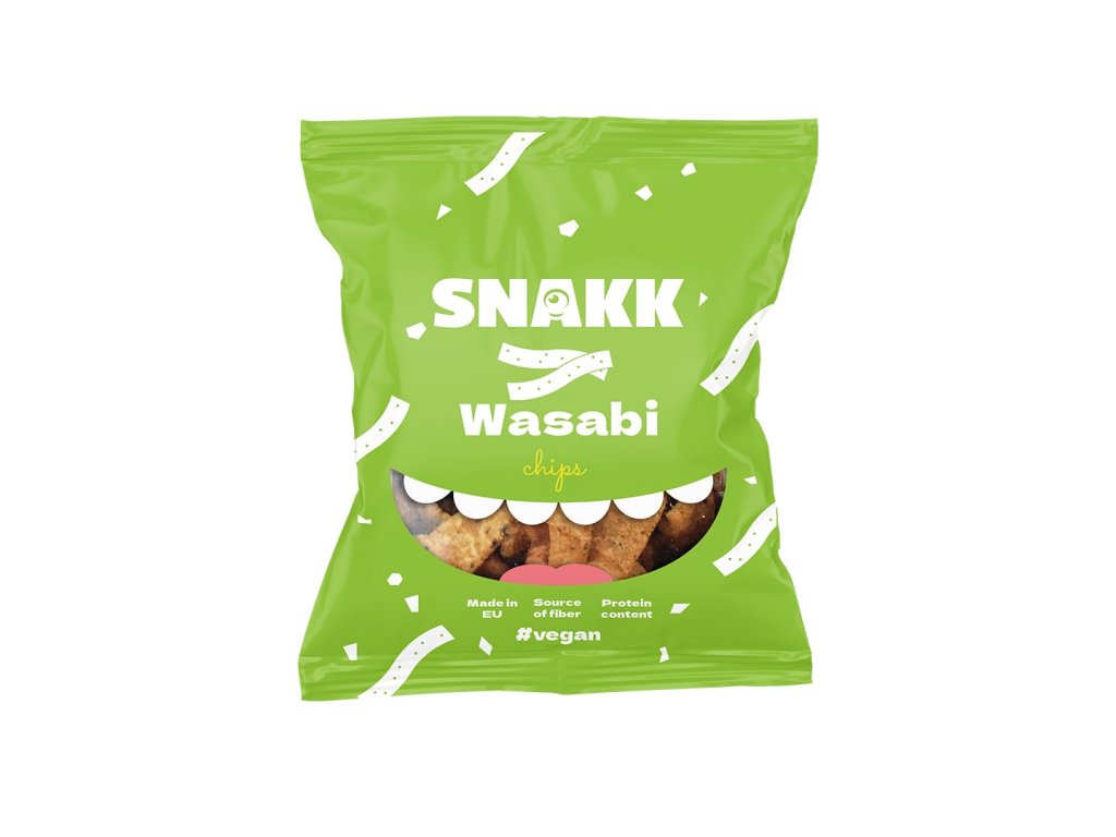 Levně GRIG Snakk Luštěninové chipsy s příchutí wasabi 70 g