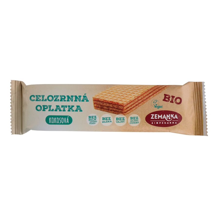 Levně Biopekárna Zemanka s.r.o. Zemanka Bio celozrnná oplatka z jednozrnky kokosová 30 g