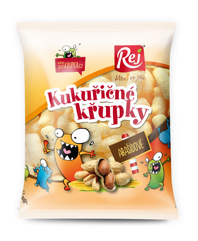 Levně REJ Křupky kukuřičné arašídové 90 g