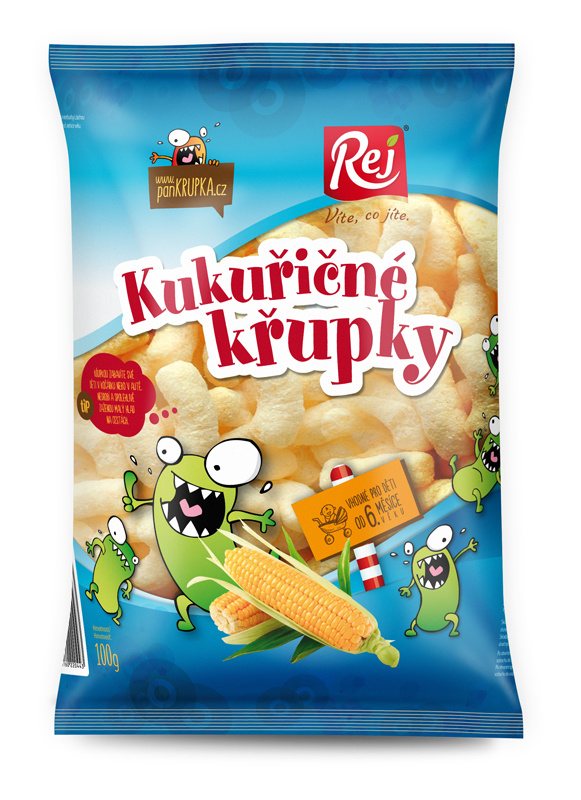 Levně REJ Křupky kukuřičné bez soli 100 g