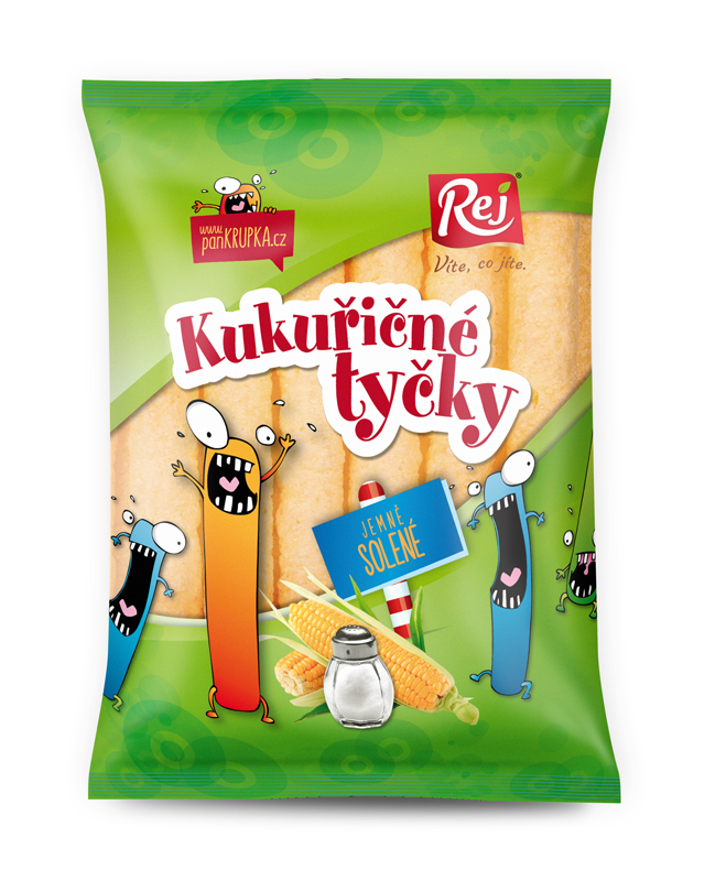 Levně Rej Kukuřičné tyčky jemně solené (zelené) 60g