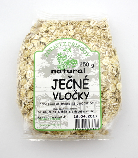 Levně Zdraví z přírody Vločky ječné natural 250g