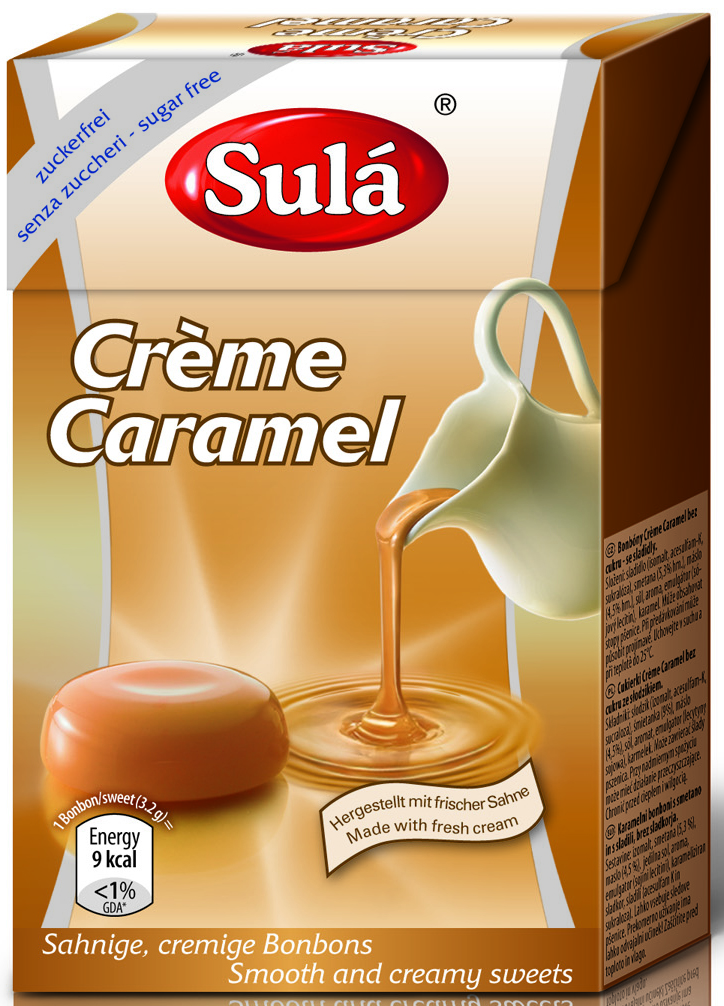 Glomex, s.r.o. SULÁ - Bonbóny bez cukru - Creme Caramel 44 g