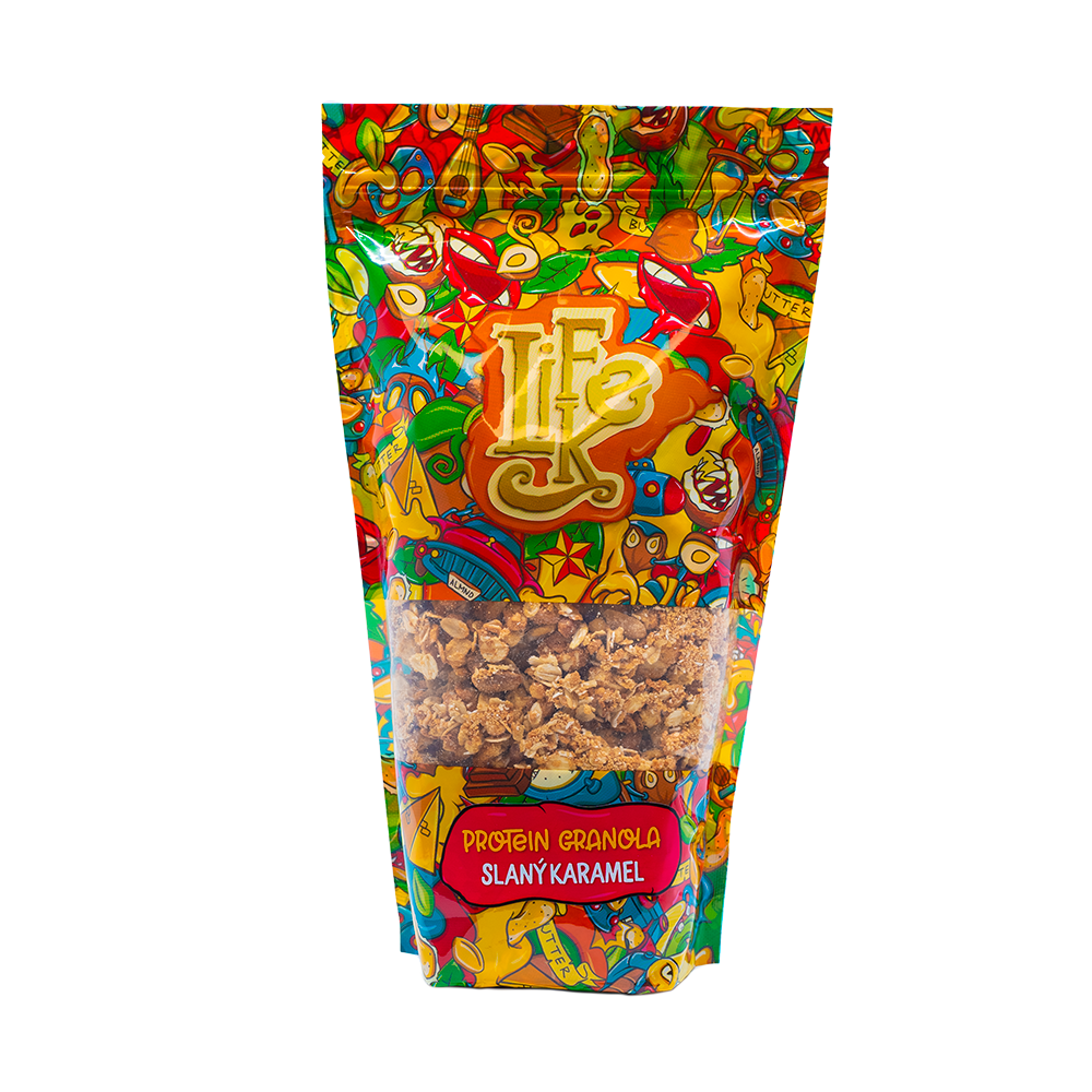 Levně LIFELIKE Granola protein slaný karamel 400 g