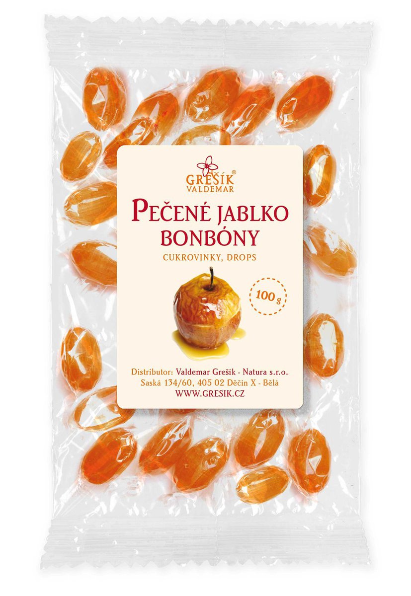 Levně GREŠÍK Pečené jablko bonbóny 100 g