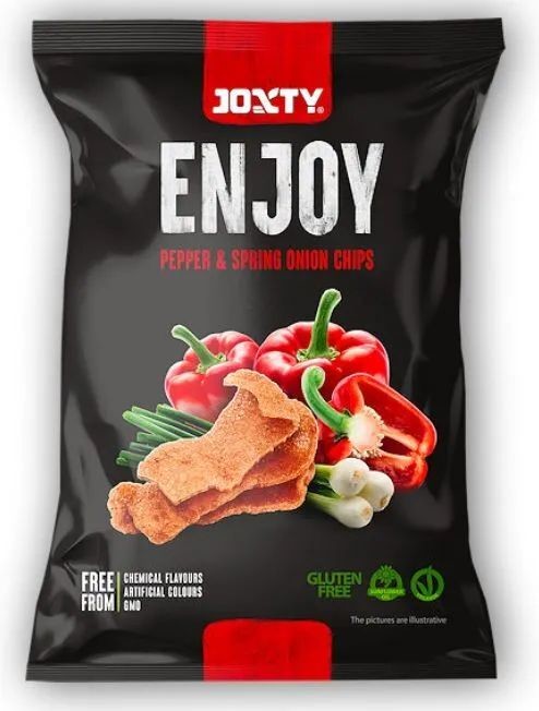 Levně Enjoy Chips SE JOXTY ENJOY CHIPS Bramborové chipsy s paprikou a jarní cibulkou