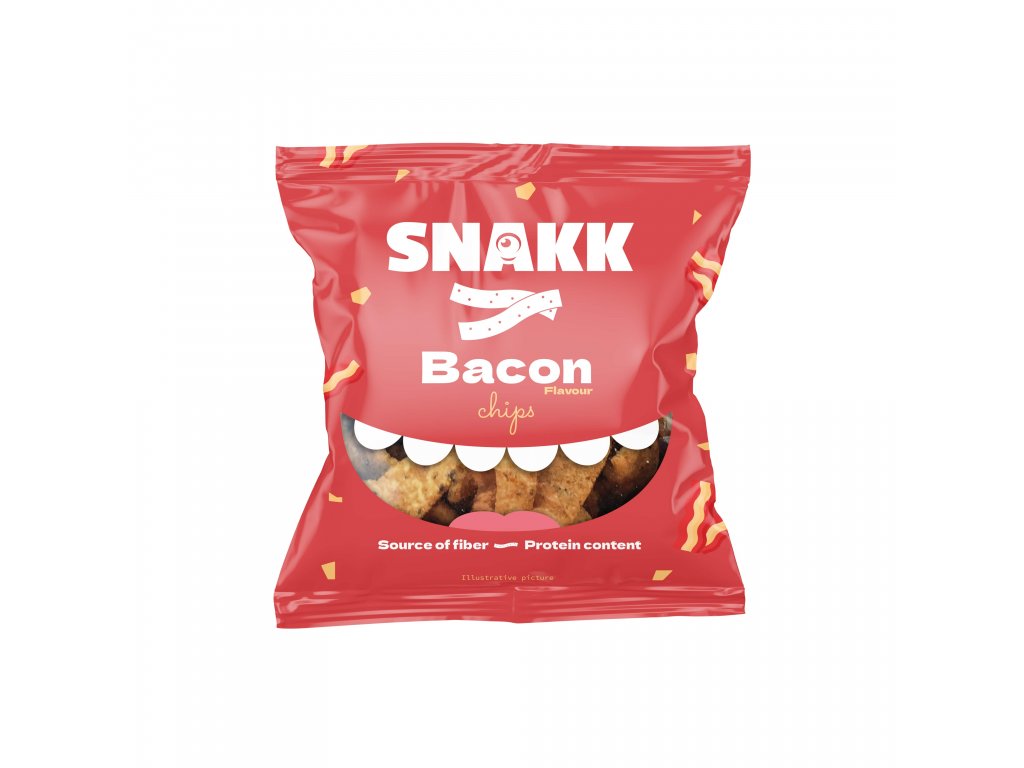 Levně GRIG Snakk Luštěninové chipsy s příchutí slanina 50 g