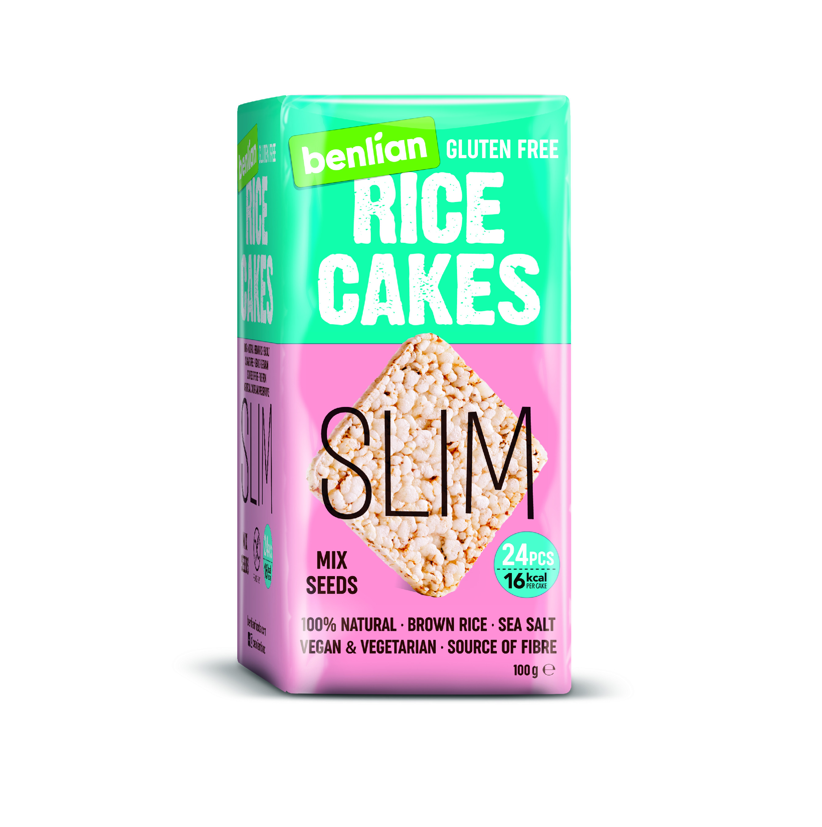 Levně Benlian Rice cakes slim rýžové chlebíčky mix semen 100 g