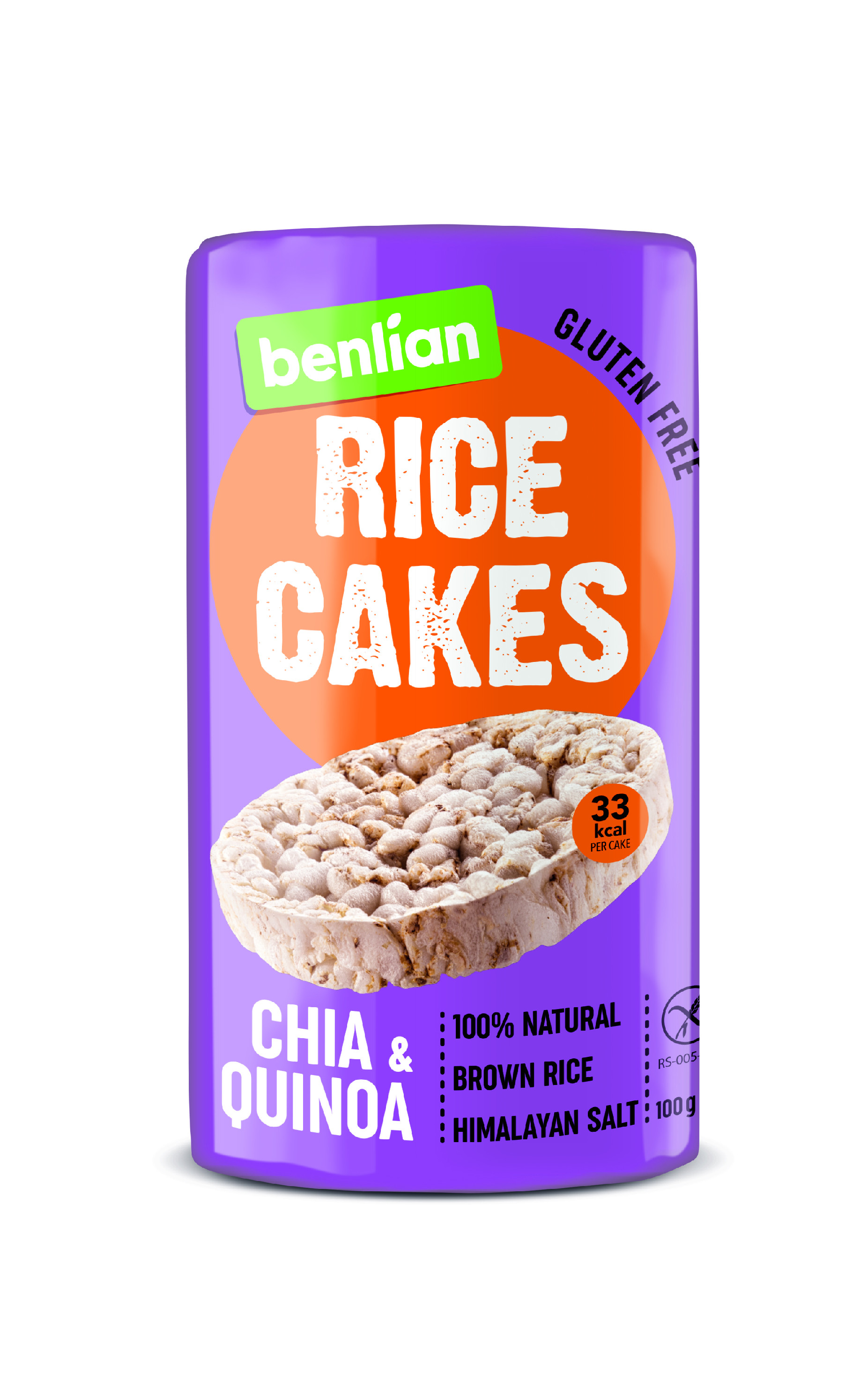 Levně Benlian Rice cakes rýžové chlebíčky chia a quinoa 100 g