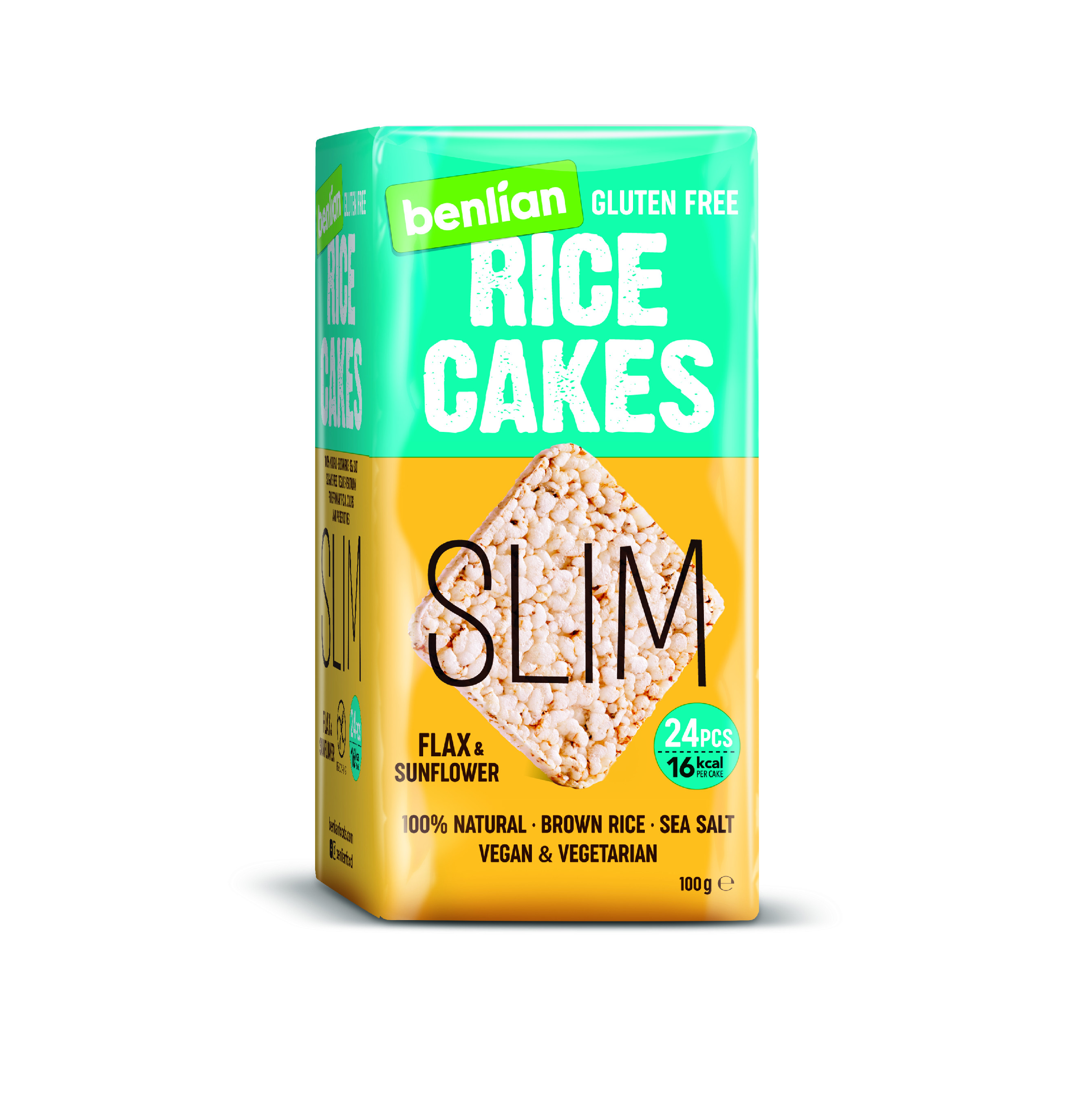 Levně Benlian Rice cakes slim rýžové chlebíčky len a slunečnice 100 g