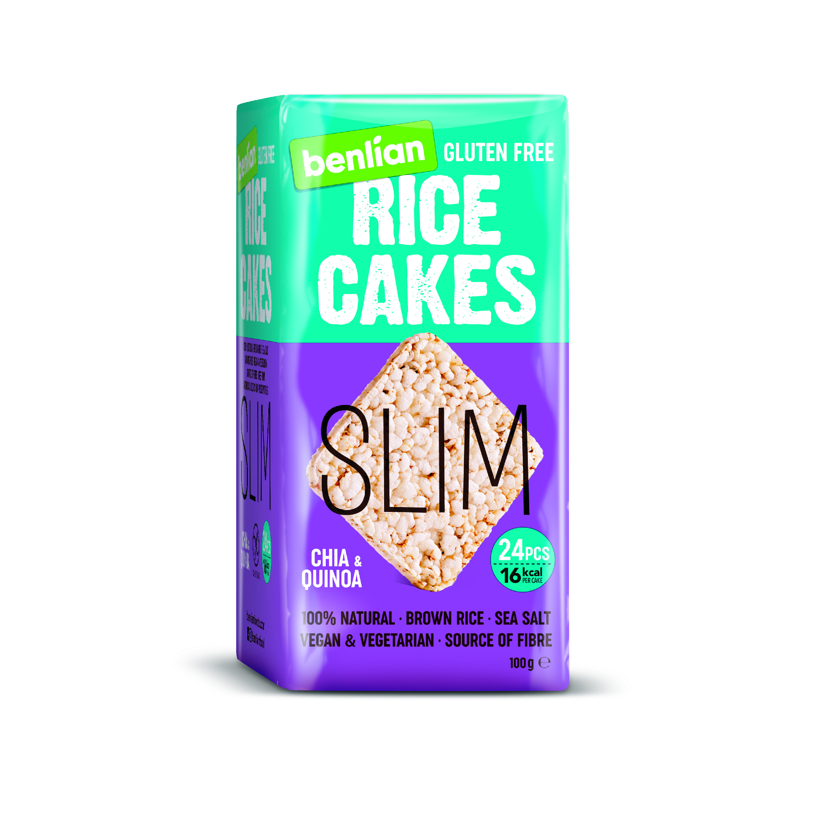 Levně Benlian Rice cakes slim rýžové chlebíčky chia a quinoa 100 g