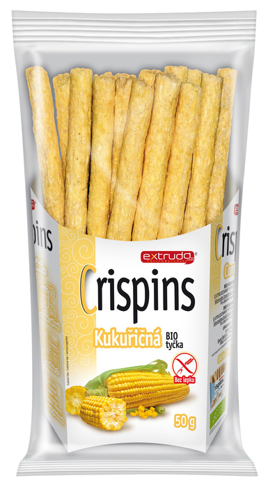 Levně Extrudo Crispins tyčka kukuřičná BIO 50 g