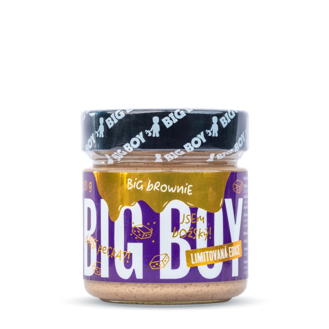 Levně BIG BOY Big Brownie - Lískový krém s kešu a bílou čokoládou 220 g