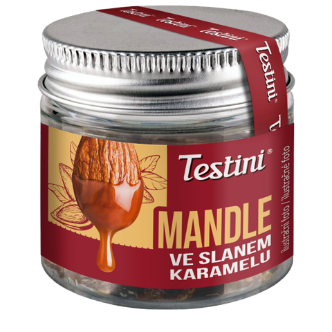 Levně Nutsman Testini Mandle ve slaném karamelu 90 g - nejvyšší kvalita zaručena