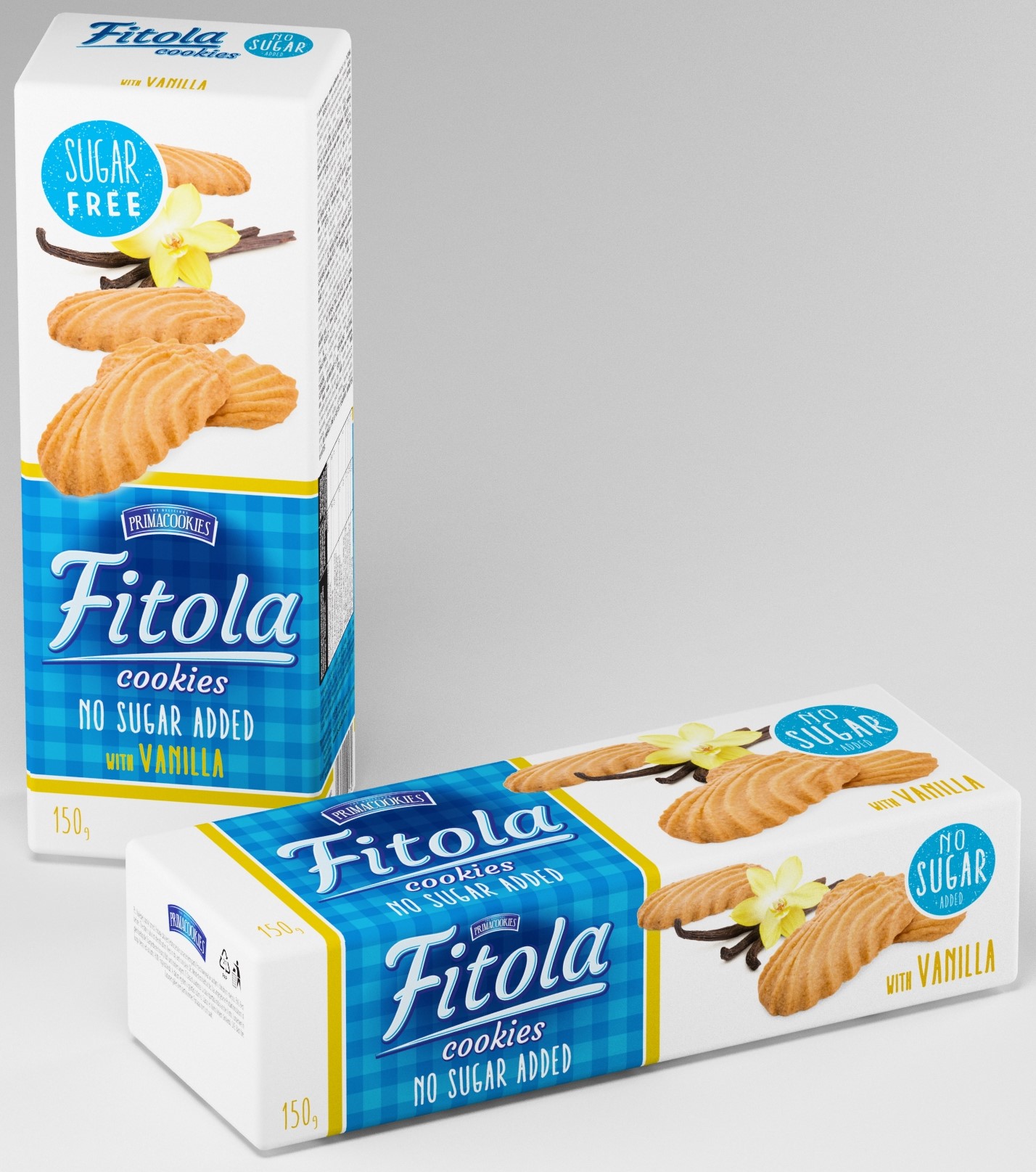 Levně FITOLA VANILLA Křehké sušenky s vanilkovou příchutí bez přidaného cukru 130 g