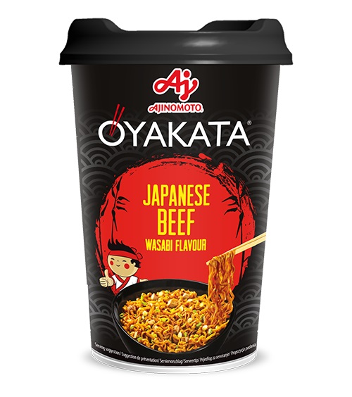 Levně AJINOMOTO OYAKATA Instantní japonské nudle s příchutí hovězí Wasabi 93 g