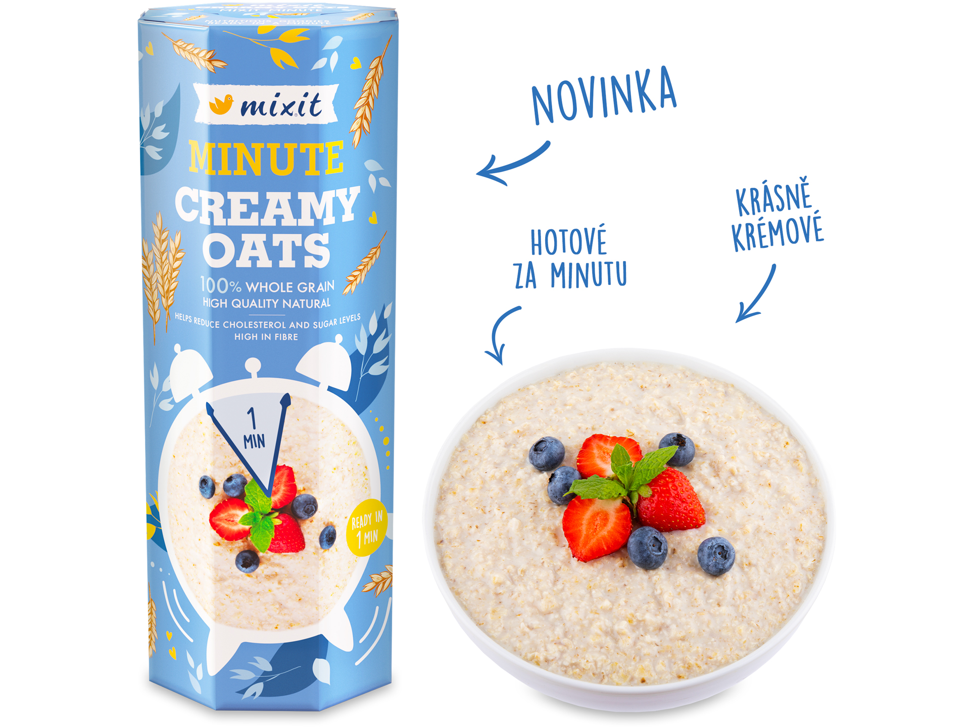 Levně MIXIT Creamy Oats - Minutové ovesné vločky 800 g