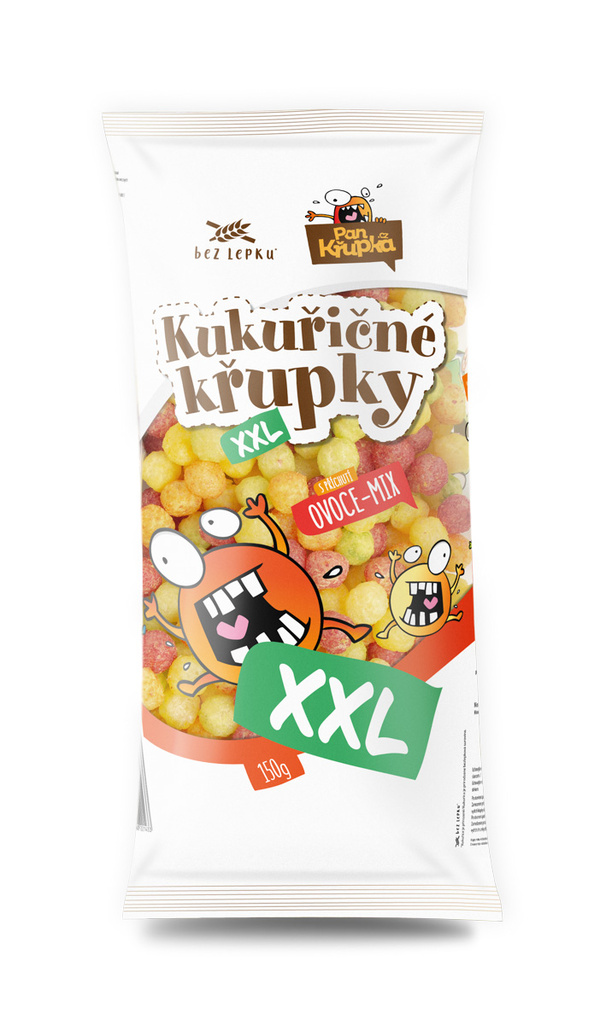 Levně REJ Kukuřičné křupky XXL s ovocnou příchutí 150 g