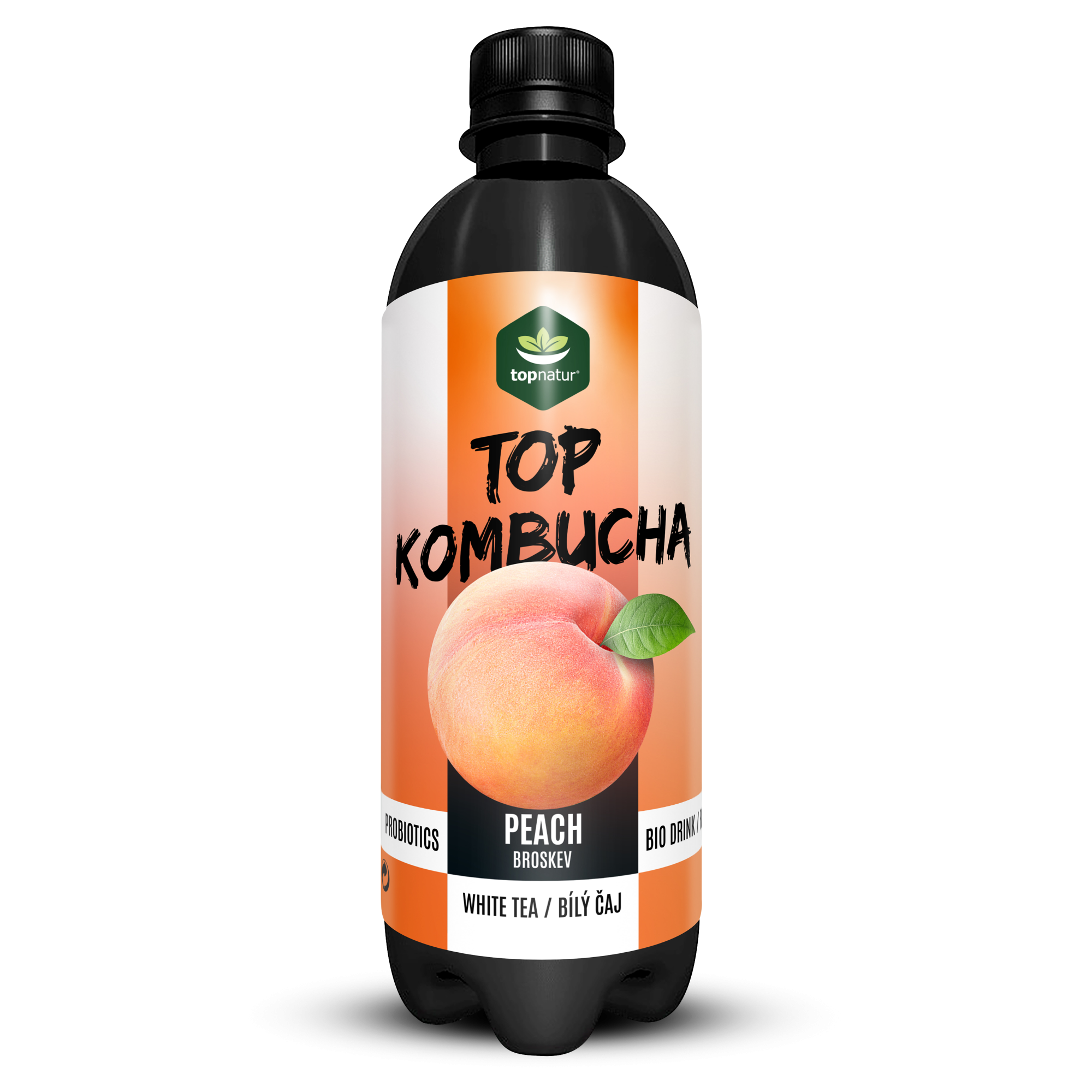 Levně TOPNATUR TOP Kombucha Broskev čaj 500 ml