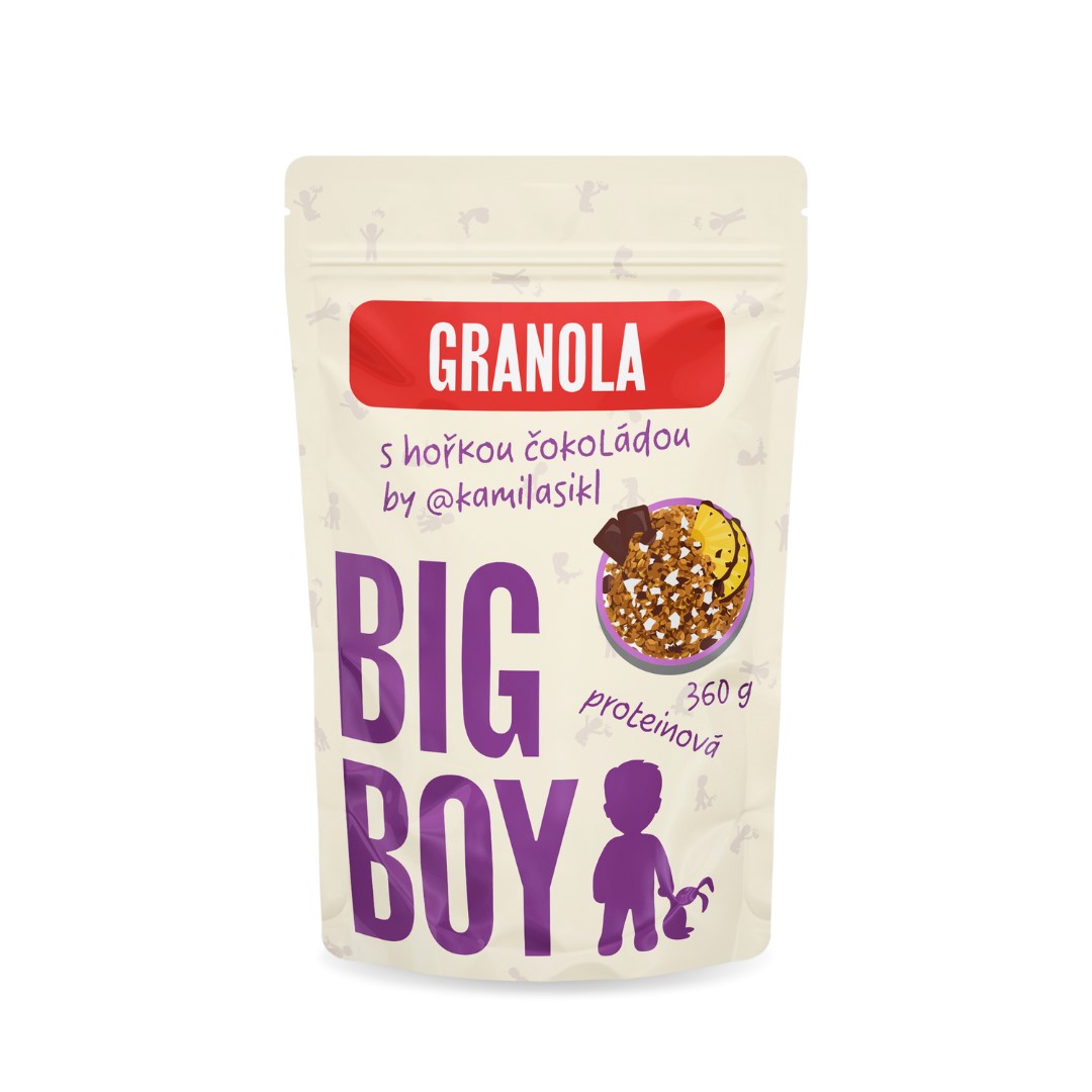 BIG BOY Granola s proteinem a hořkou čokoládou 360 g EKO balení