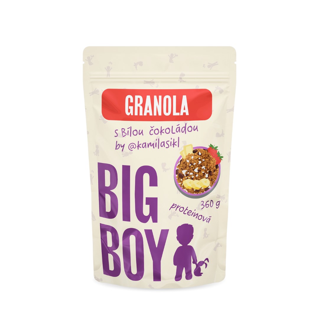 BIG BOY Granola s proteinem a bílou čokoládou 360 g EKO balení