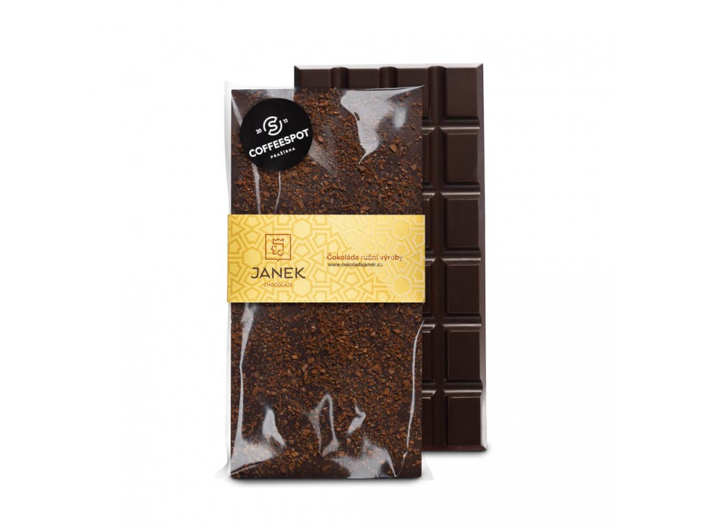 Levně JANEK 64% Čokoláda tmavá s kávou 85g