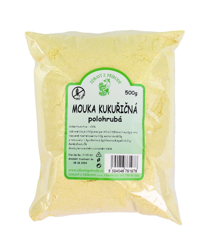 Zdraví z přírody Mouka kukuřičná polohrubá 500g