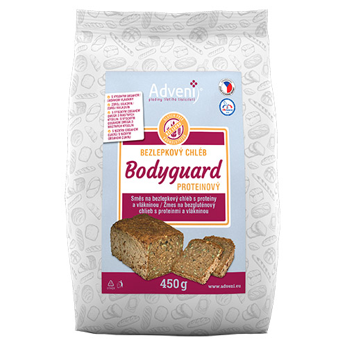 ADVENI Bezlepkový chléb BODYGUARD s proteiny a vlákninou 450 g